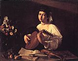 Caravaggio Canvas Paintings - Lute Player